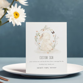 Baby Mum Bunny Floral Baby Dusche Custom Party Sockelschild