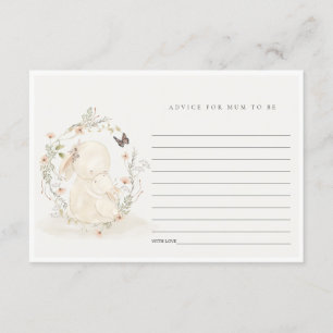 Baby Mum Bunny Floral Ratschläge für Mama Baby Dus Begleitkarte