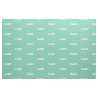Baby Muster in Weiß auf Grün Stoff