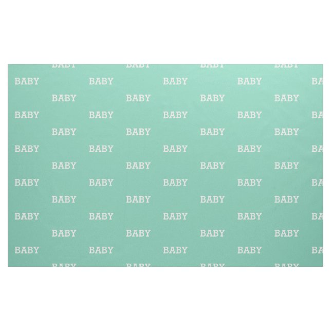 Baby Muster in Weiß auf Grün Stoff (Yard (91,4 cm))