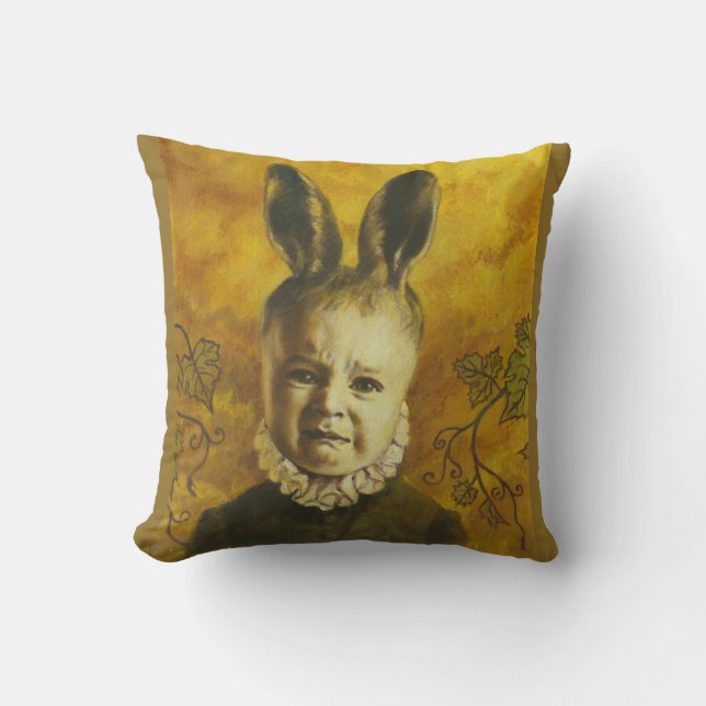 Baby Mutant Bunny Throw Cushion Kissen (Vorderseite)