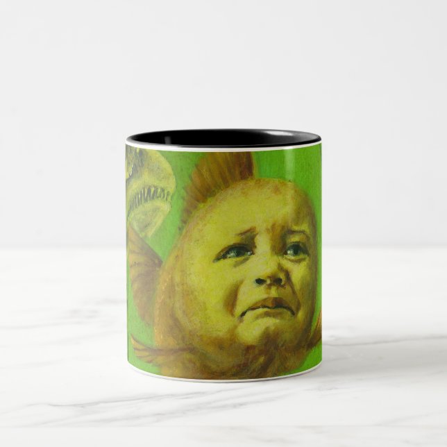 Baby-Mutantgoldfish-Tasse Zweifarbige Tasse (Mittel)