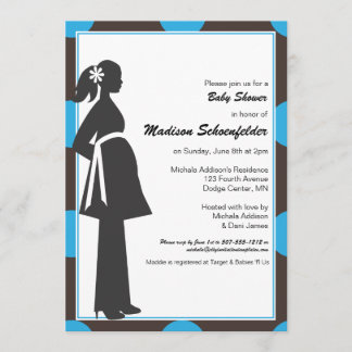 Baby-Mutter Shower Invitations (blau) Einladung