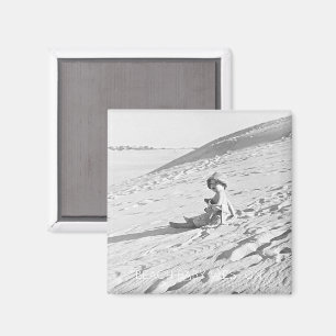 BABY NAME Beach FOTO Zeitlose Keepake Kids Magnet