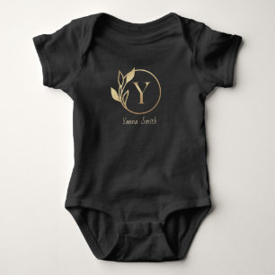 Baby-Name-Blumenalphabet, Y/ Anfangsbuchstabe Baby Strampler