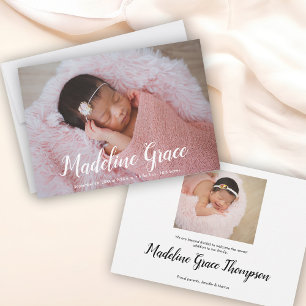 Baby Name Handschrift Skript Foto Birth Ankündigung