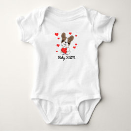 Baby name Hund Herz Strampler