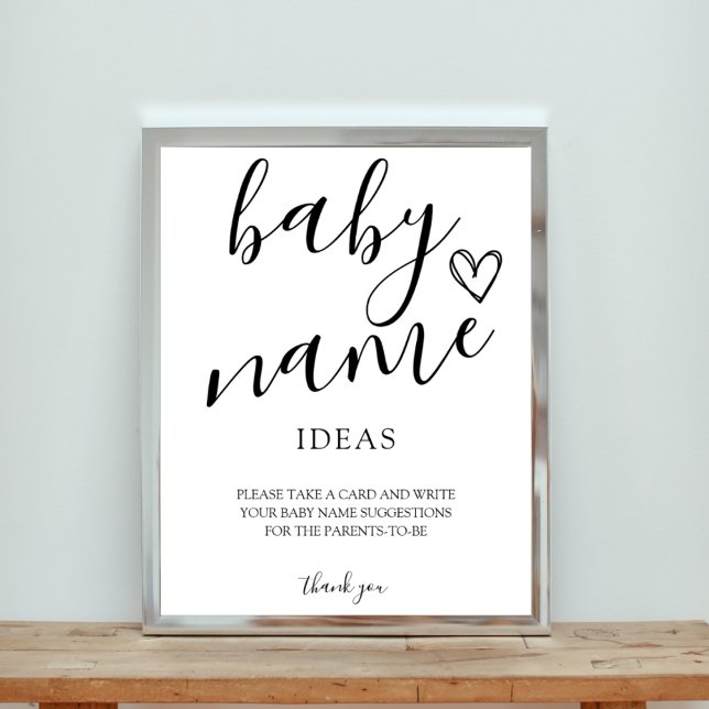 Baby Name Ideas Game Sign Poster (Von Creator hochgeladen)