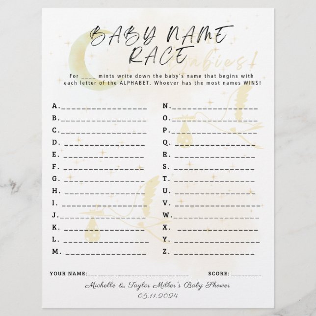 Baby Name Race Game Oh Babies! Twin Storks (Vorderseite)