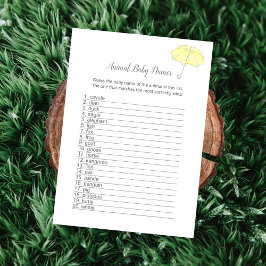 Baby-Namen Baby Sprinkle Duschkarte