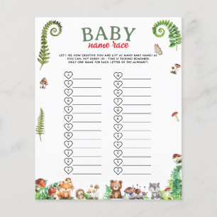 Baby-Namen-Rennen Baby Shower Spiel