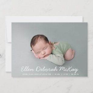 Baby-Namens-Overlay-Foto-Collage Neugeboren Süße G Ankündigung