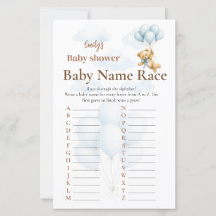 Baby-Namens-Rennen Teddybär-Jungen-Baby-Party-Spie