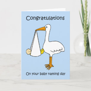Baby Naming Day Herzlichen Glückwunsch für Junge. Karte