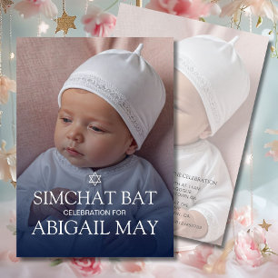 Baby Naming Simchat Bat Foto Einfache Einladung