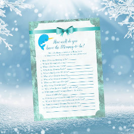 Baby Narwhal, das Mommy Best Baby Shower Game kenn Einladung