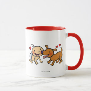 Baby-Nasen-Küsse vom Hund Tasse