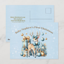 Baby Nephews Erste Weihnachtsreise Postkarte