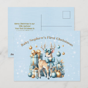 Baby Nephews Erste Weihnachtsreise Postkarte