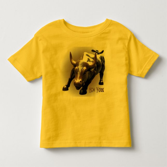 Baby New York Shirt Bull Statue Souvenir Shirt (Vorderseite)