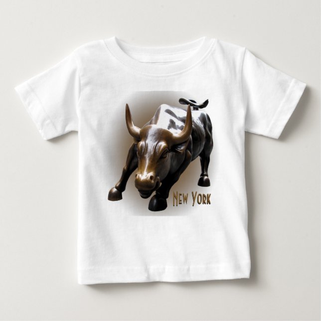 Baby New York Shirt Bull Statue Souvenir Shirt (Vorderseite)