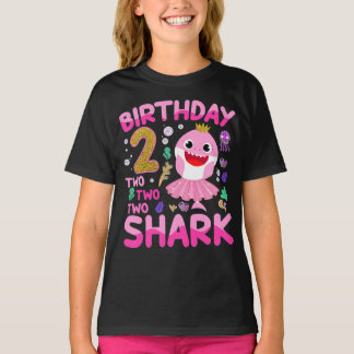 Baby Niedlich Shark 2. Geburtstag Junge Mädchen 2 T-Shirt
