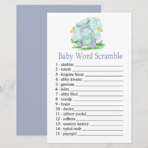 Baby Nilpferd Baby Wortverdrehspiel