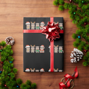 Baby Nilpferd Moo Deng Weihnachten Geschenkpapier