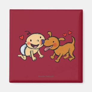 Baby Nose Kisses vom Hund Magnet