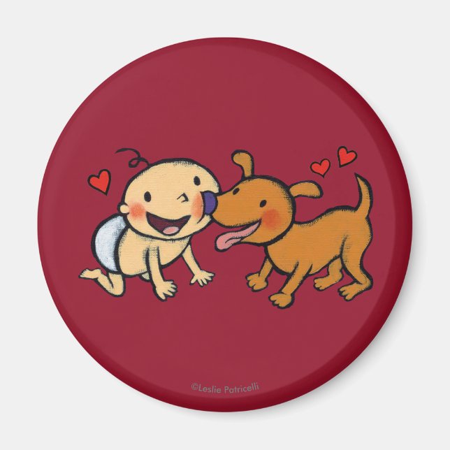 Baby Nose Kisses vom Hund Magnet (Vorne)