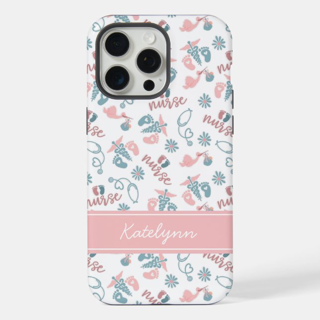 Baby Nurse Phone Case | Personalized Name iPhone Hülle (Rückseite)