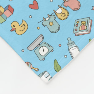 Baby-Nursery-Teddy-Bär-Enten-Nahtloses Muster Baby Fleecedecke