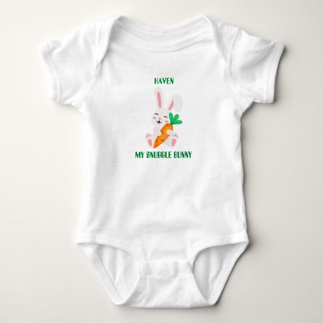 Baby Oaster Snuggle Bunny Bodysuit Strampler (Vorderseite)