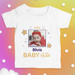 Baby of the Year Custom Foto T - Shirt