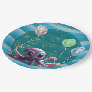 Baby-Oktopus-Papierplatte Pappteller