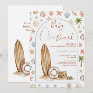 Baby On Board Arch Rahmen Strand-Baby-Party Einladung