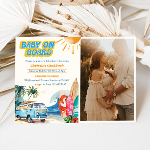 Baby On Board Beach Baby Dusche Foto Einladung