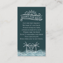 Baby on board Book Request Slate Blue Baby Dusche