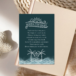 Baby on board Book Request Slate Blue Baby Dusche Einladung