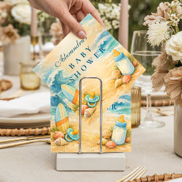 Baby On Board Surf Baby Shower Serviette