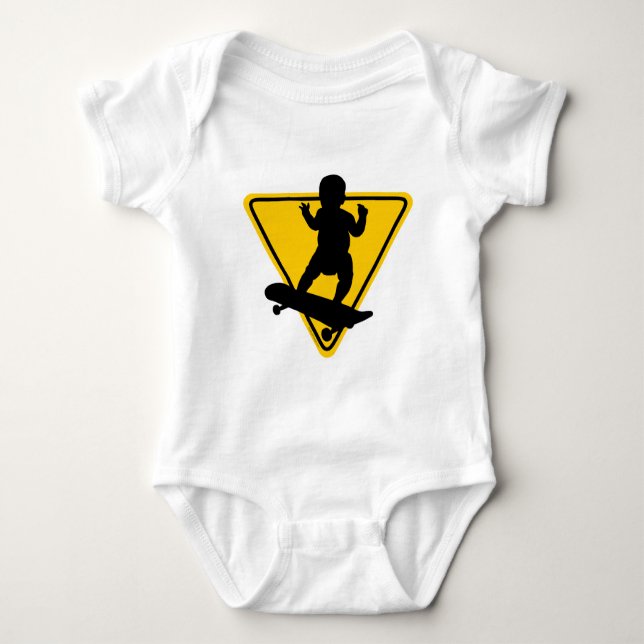 Baby on (Skate) Board Baby Romper Baby Strampler (Vorderseite)
