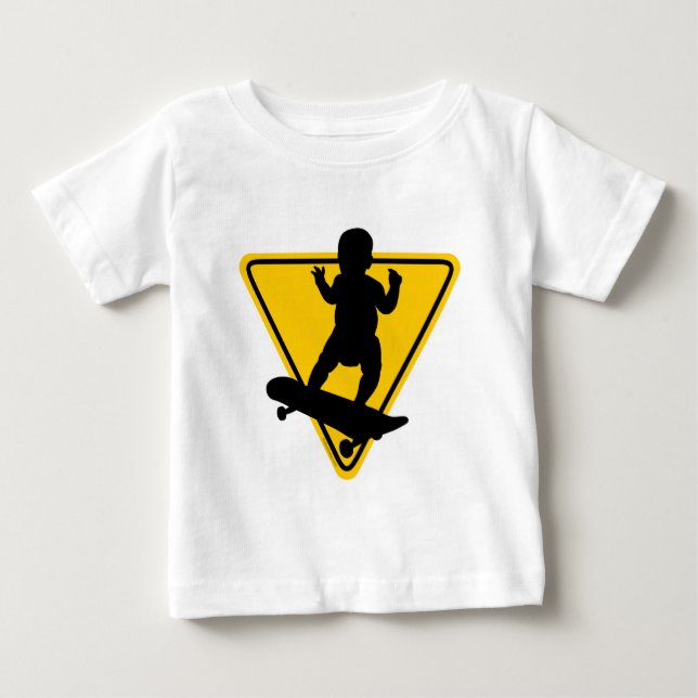 Baby on (Skate) Board Baby T - Shirt (Vorderseite)