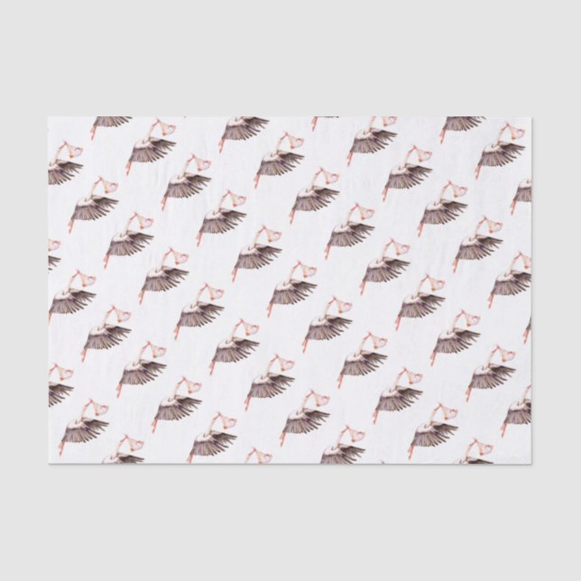 Baby on Stork Seidenpapier (Vorderseite)