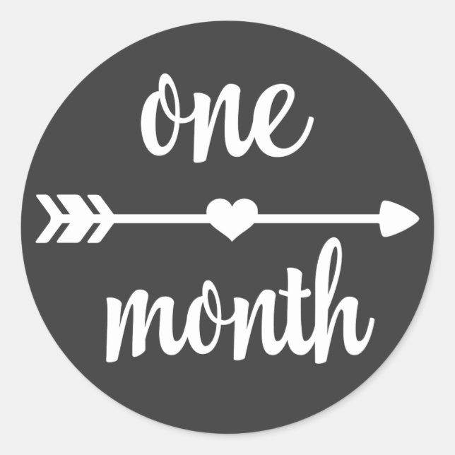 Baby One Month Meilenstein Stickers (Vorderseite)