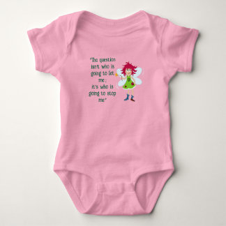 Baby One-piece "wwwer wird mich aufhalten" - Pink Strampler