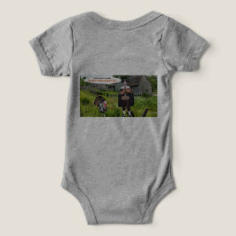 Baby-One-Stück glücklich dankend Truthahn