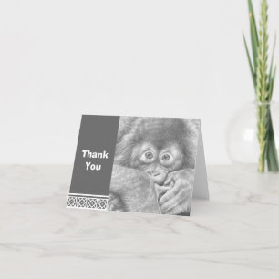 Baby-Orang-Utan Anmerkungs-Karte Karte