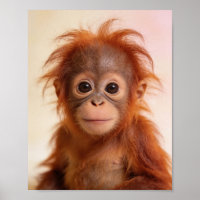 Baby Orang-Utan-Porträt Regenwald Kinderzimmer Kun