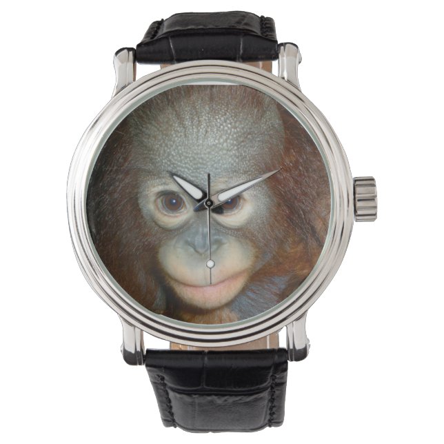 Baby Orangutan Armbanduhr (Vorderseite)