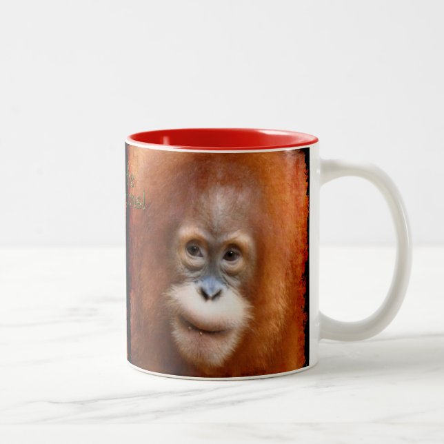 Baby Orangutan Foto Kaffee Tasse (Rechts)